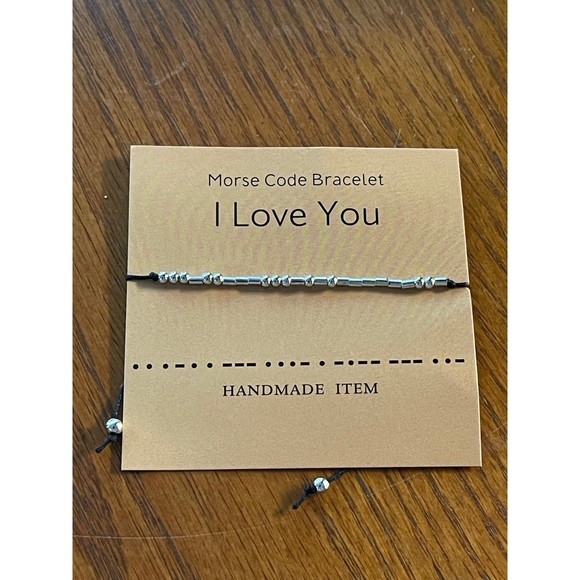 Morse Code I Love You Bracelet - Picture 2 of 3